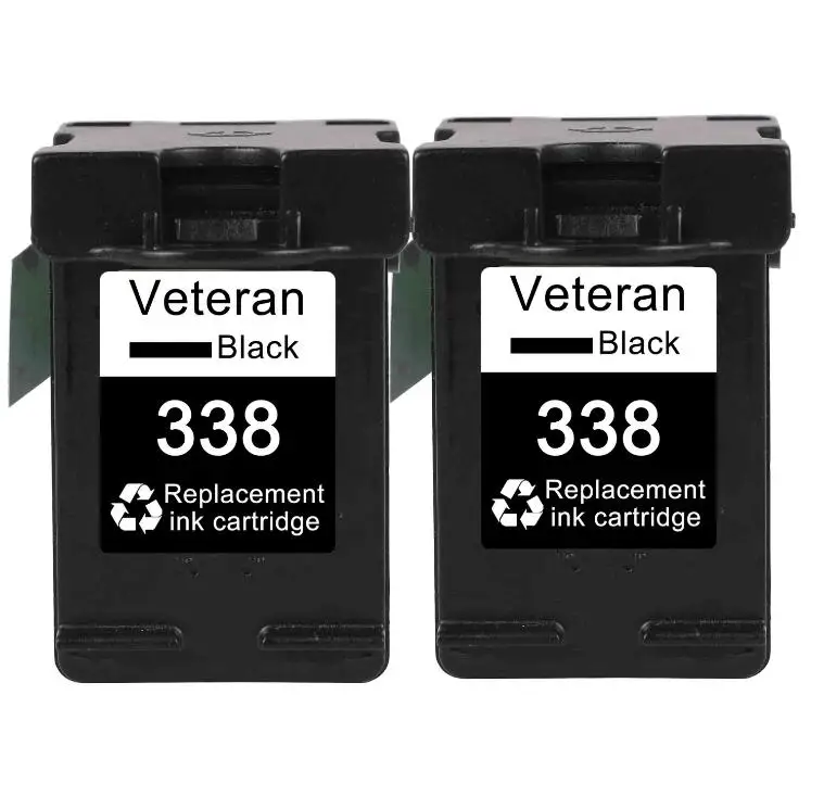 2x 338 Ветеран 338 343 чернильный картридж XL Замена для hp 338 343 hp 338 для hp Deskjet 5740 6520 PSC 1507 1510 Photosmart 8150 460c - Цвет: 2x 338