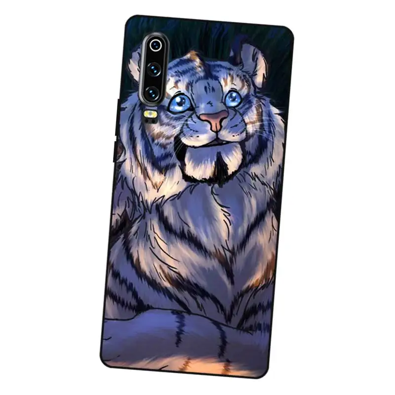 N440 Tiger Lion Animal Black Silicone Case Cover For Huawei P8 P9 P10 P20 P30 Lite Pro P Smart Plus 2017 2019 |