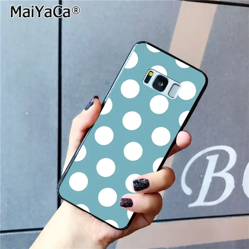 MaiYaCa красный золотой в горошек пользовательский Фото чехол для телефона Samsung Galaxy