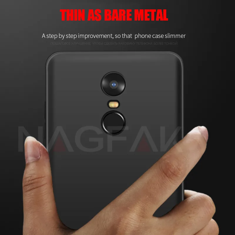 NAGFAK силиконовый чехол для телефона Xiaomi Redmi Note 4 4X Global Version Note4 матовый Мягкий