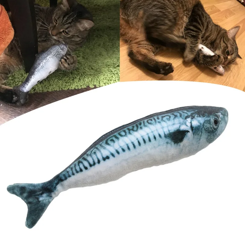 Горячая интерактивная игрушка для кошек кошачья мята Play Fish плюшевые игрушки в