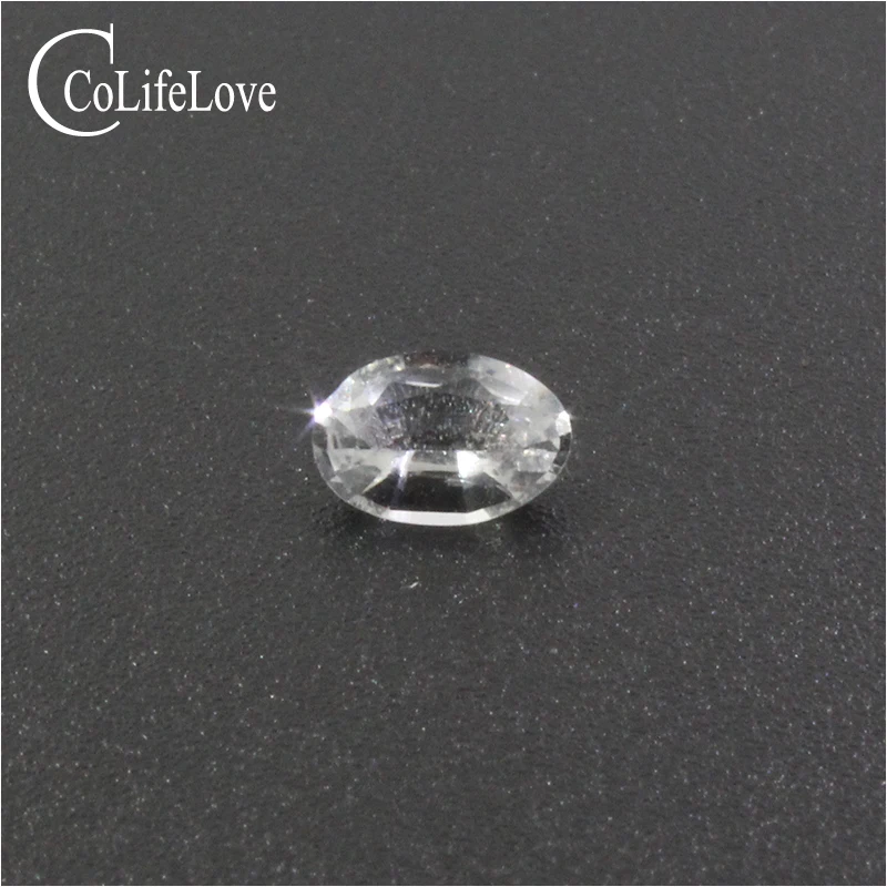 100% натуральный белый сапфир незакрепленный драгоценный камень 4 мм * 6 VS класс