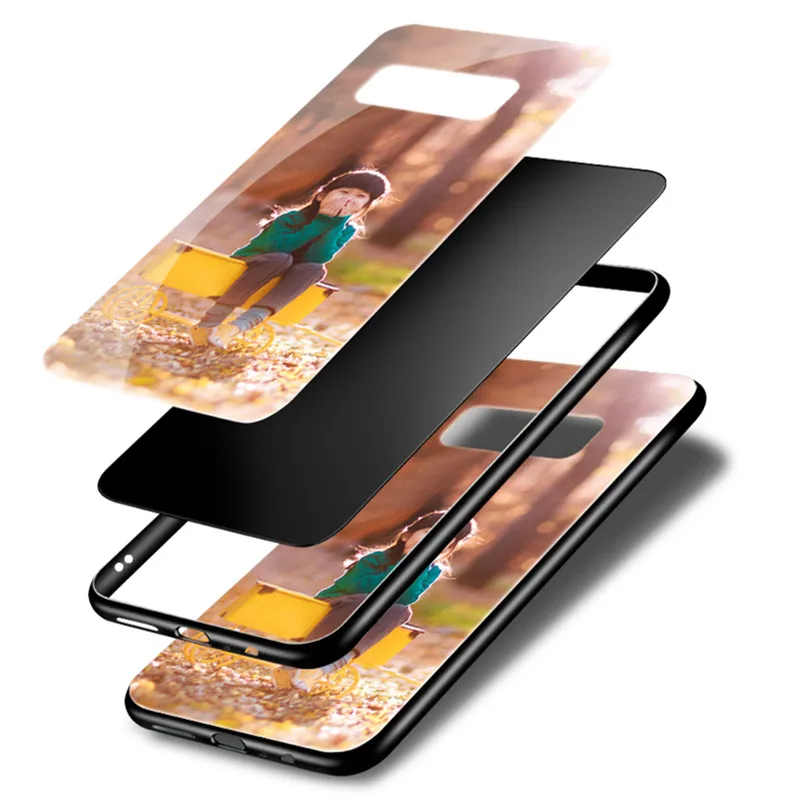 LANCHE чехол из закаленного стекла для телефона Samsung Galaxy S8 S9 S10 Plus индивидуальный