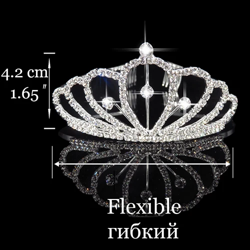 Принцесса Хрустальная корона повязка на голову свадебные аксессуары для волос для женщин девочек на день рождения для волос Ювелирная тиара невесты головной убор Головной убор - Окраска металла: 11