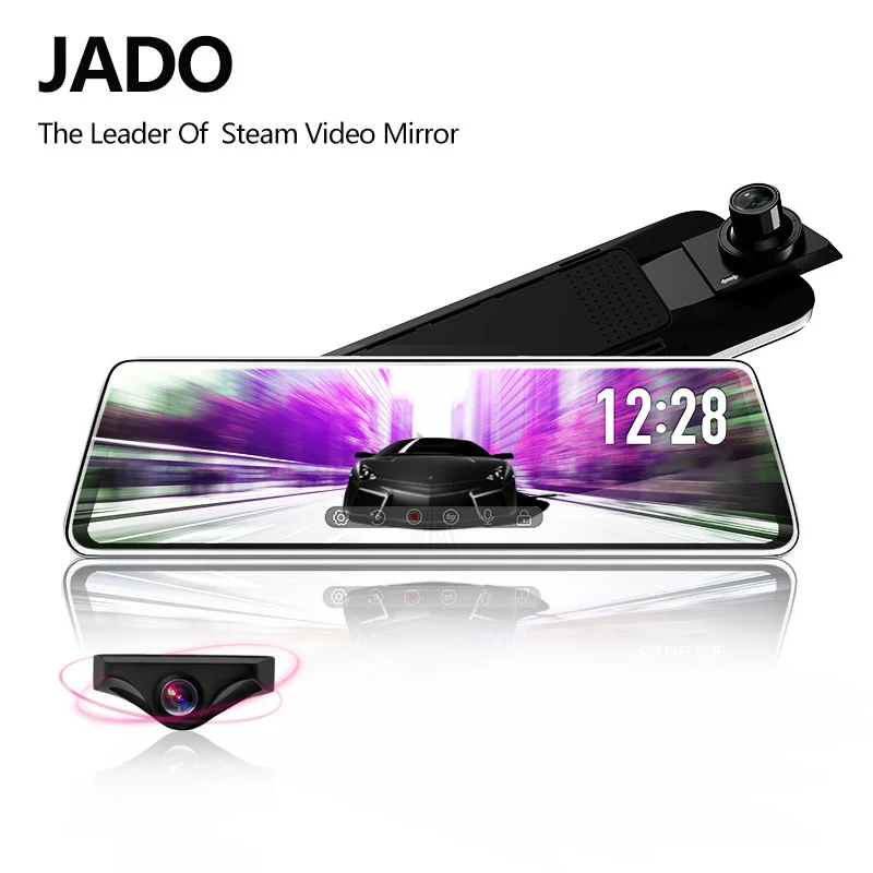 JADO Stream зеркало заднего вида Dvr dash cam era avtoregistrator 10 ips сенсорный экран Full HD 1080 P