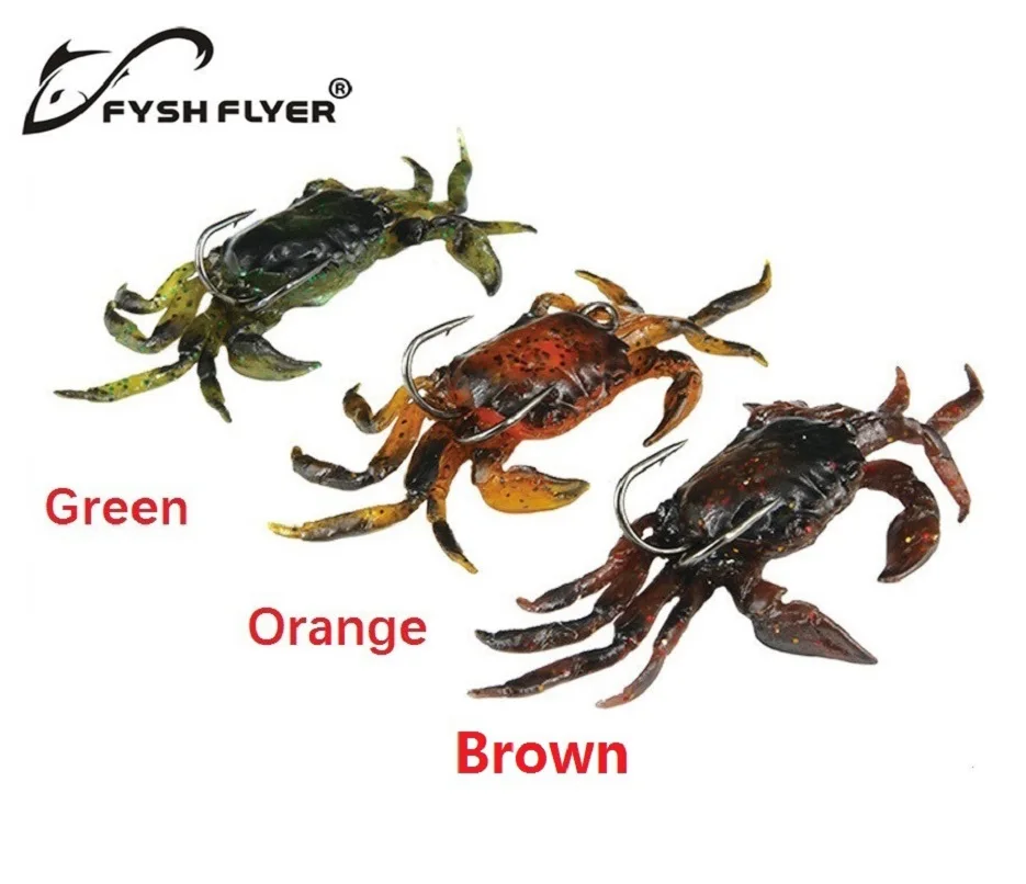 Цельная Реалистичная искусственная мягкая Рыболовная Приманка для крабов с