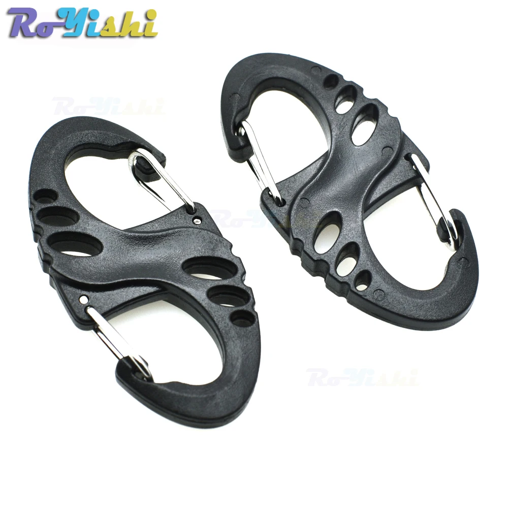 S образный зажим для Паракорда Браслет Брелок пластиковая пряжка черный|bracelet