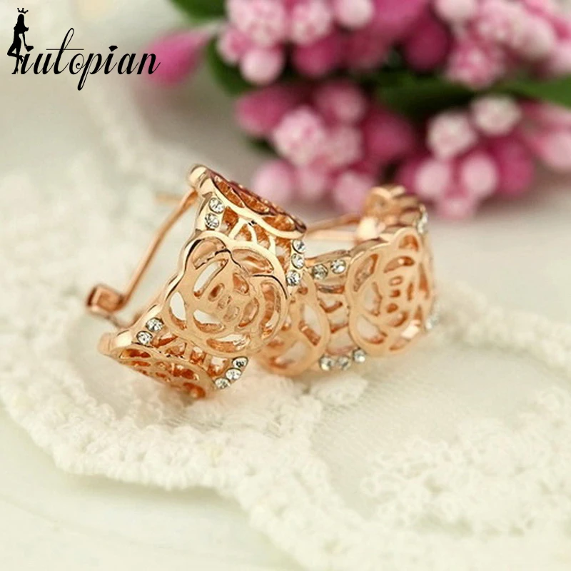 Italina Rigant классические серьги в виде цветов розы высокое качество опт