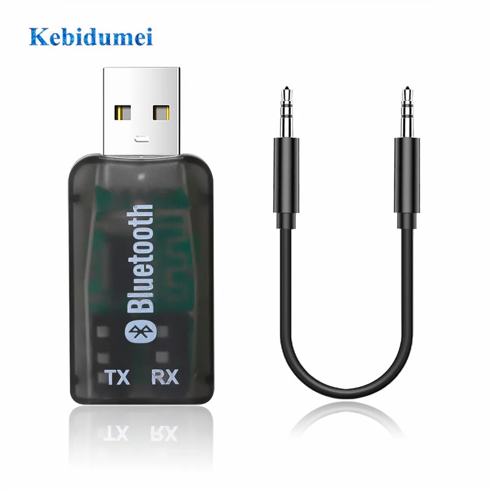 KEBIDU беспроводной USB Bluetooth 4 2 адаптер передатчик приемник Мини 3 5 мм AUX Стерео для ПК