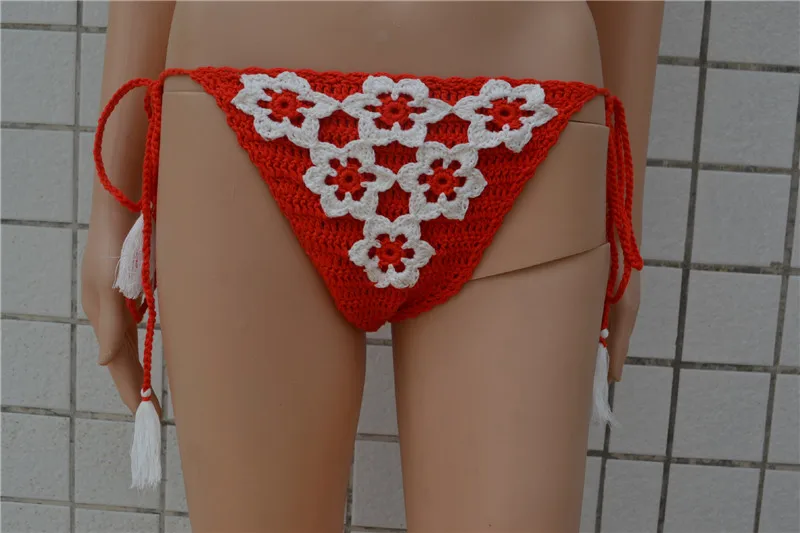 swimsuit summer new 2018 crochet bikinis women swimwear brazilian halter knitting bikini set female bathing suit swim beach wear | Женская