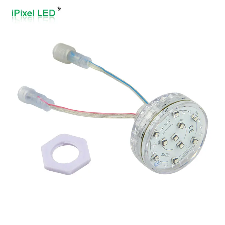 Диаметр 55 мм колесо обозрения LED кабошон авто rgb Pixel IP65 ярмарка &quotсвет RGB