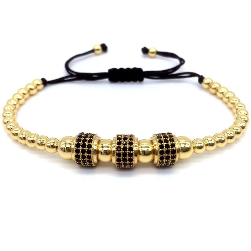 2020 New Design Pave CZ Charm Bracelet Men Adjustable Braided Macrame Bead Bangle For Jewelry Gift | Украшения и аксессуары