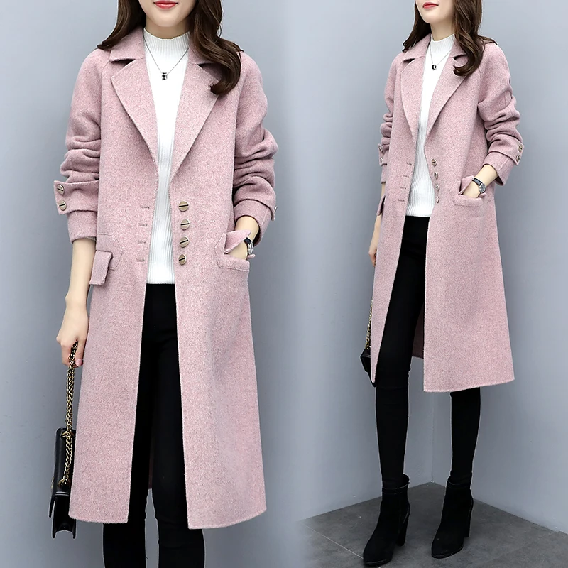 

KMETRAM Spring Jacket Women Clothes 2020 Woolen Coat Female Pink Jacket Trench Coats and Jackets Women Chaqueta Mujer MY2783