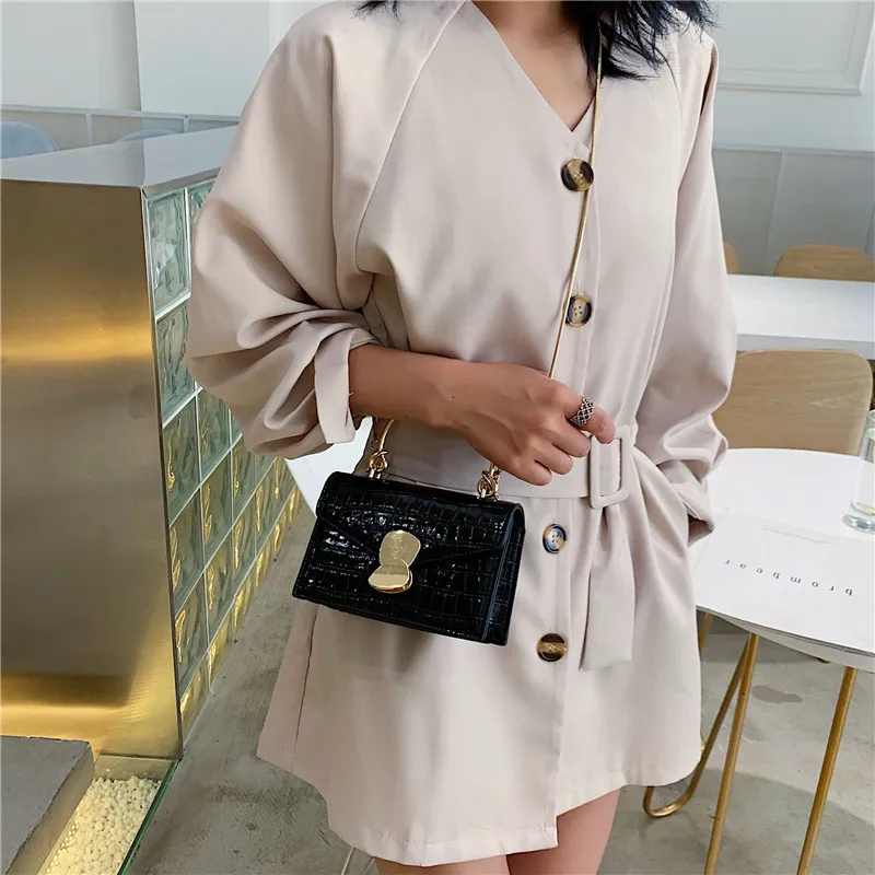 Мини Мода Аллигатор сумки на плечо для женщин из искусственной кожи Tote женские