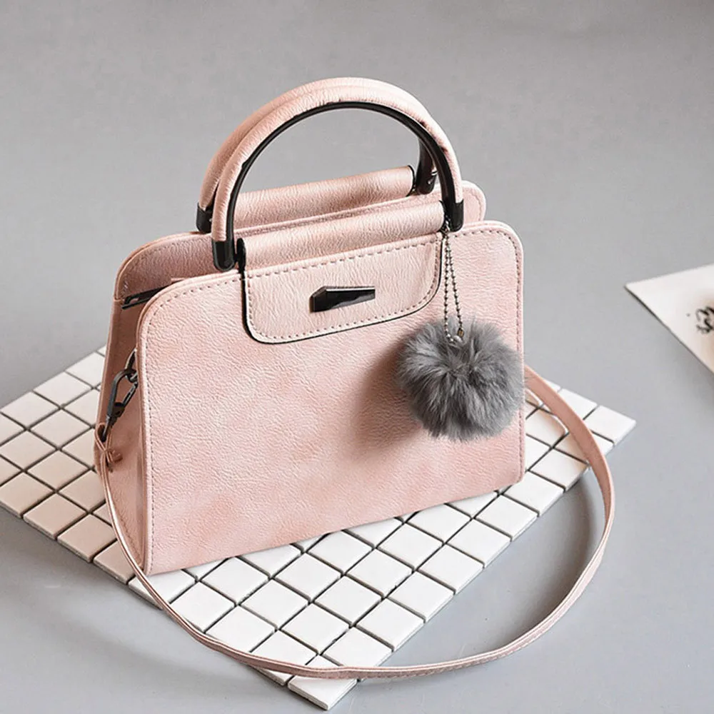 Женская сумка модные однотонные HairBall дизайн плеча женская сумка taschen женские сумки borse Да Донна torebka damska
