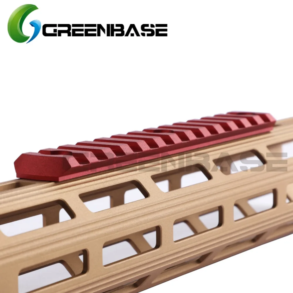 Greenbase ультратонкий 13 слотов MLOK Rail part AR15 M4 M16 Handguard Scope M-lok Picatinny 20 мм Тактический