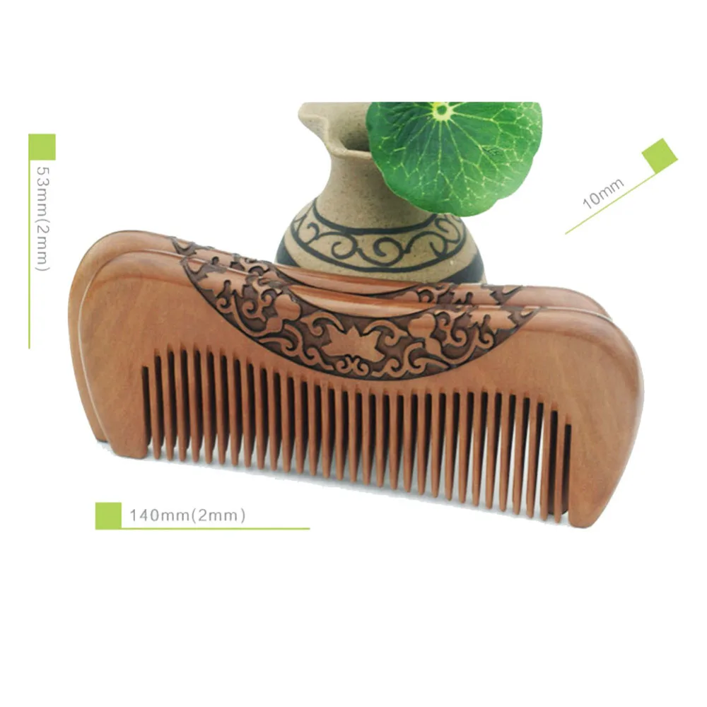 

New Wooden Comb Natural Coffee Sandalwood Super Narrow Tooth Wood Combs No Static Lice Beard Comb Hair Styling 12cm*5cm*1.1cm