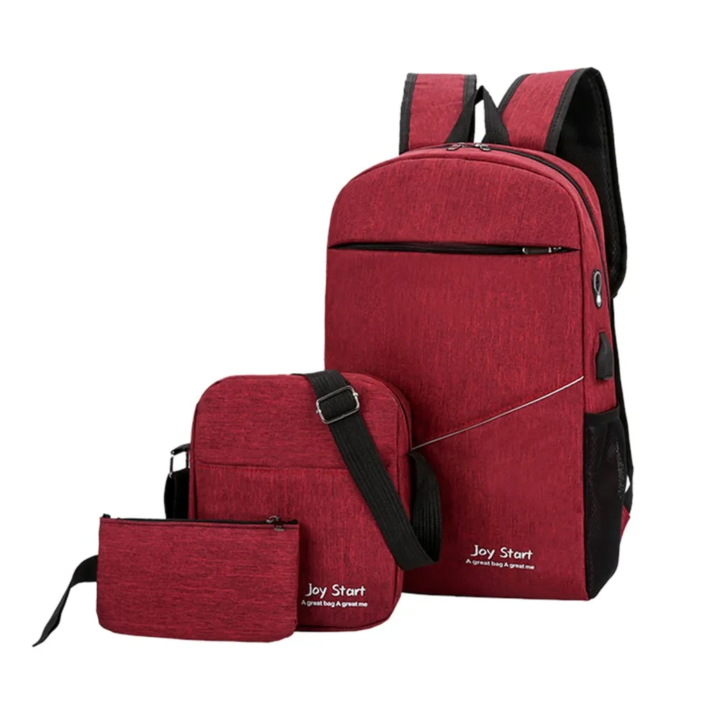 Backpack Shoulder Bag Canvas Large Capacity Backpacks for Girls Teenagers Solid PU leather Bags | Багаж и сумки