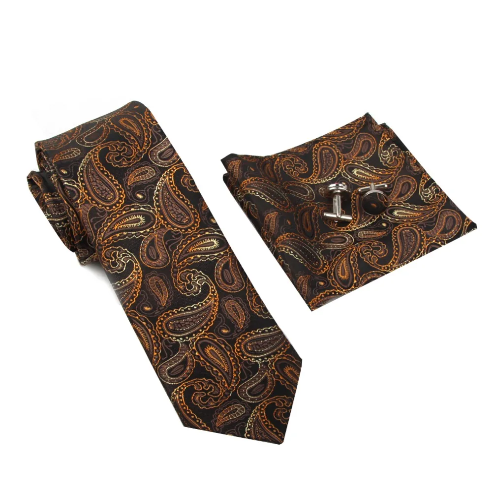 HOOYI модный новый тонкий шейный галстук набор Цветочные Галстуки для мужчин