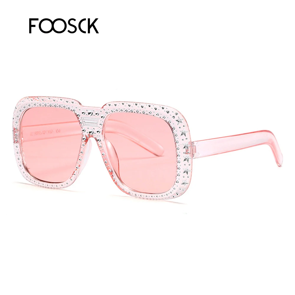 Новинка 2019 модные солнцезащитные очки FOOSCK для женщин большого размера со