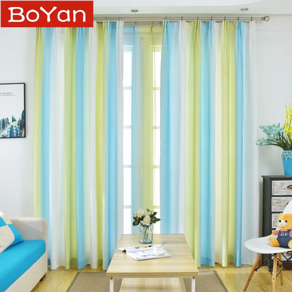 Цветные модные красивые полузатемняющие оконные шторы для гостиной занавески на