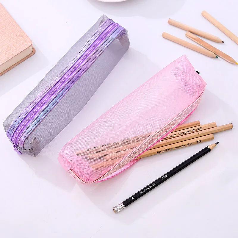 Милые акварельные школьные прозрачные сумки карандаши для школьников Изящные