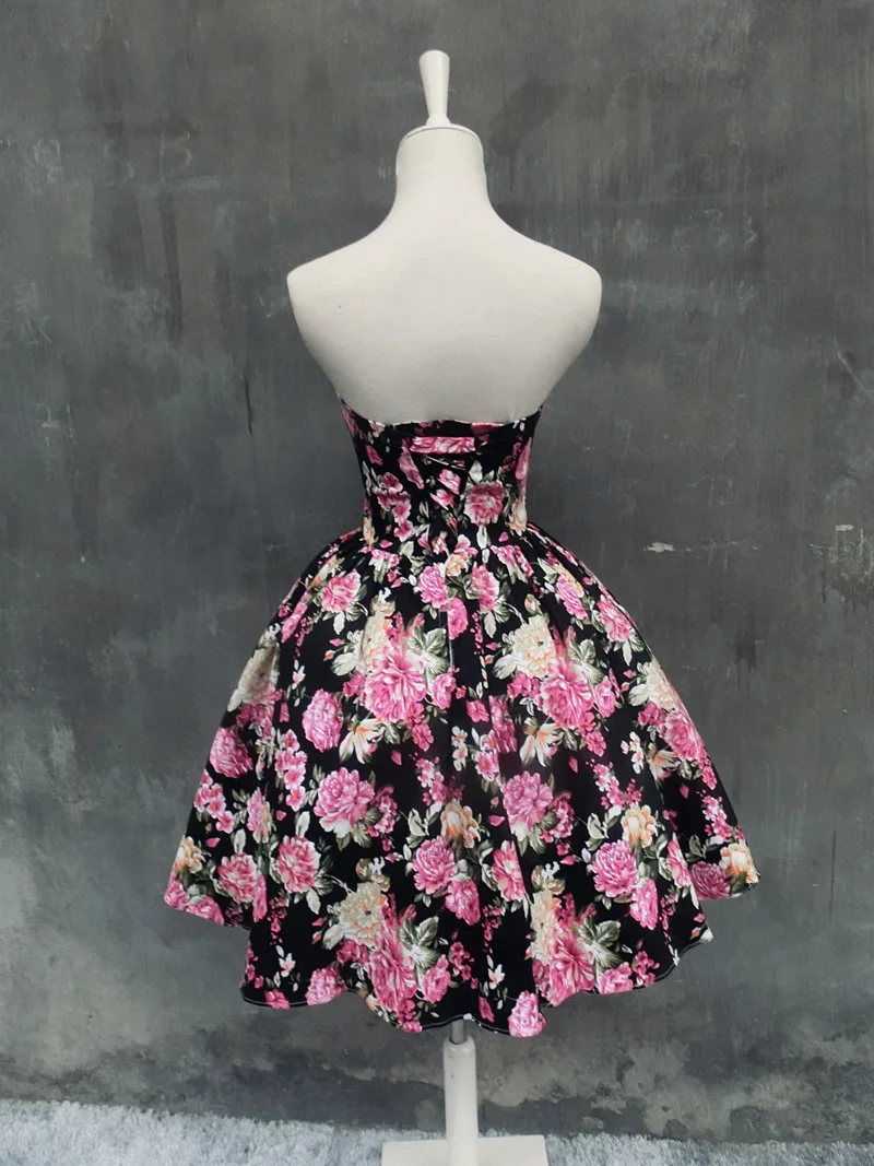 Sexy Floral Short Cocktail Dresses Evening Prom Party Coctail vestidos de coctel vestido festa curto |