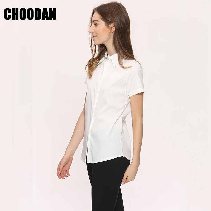 Блузка женская с коротким рукавом модный белый топ в Корейском стиле преппи