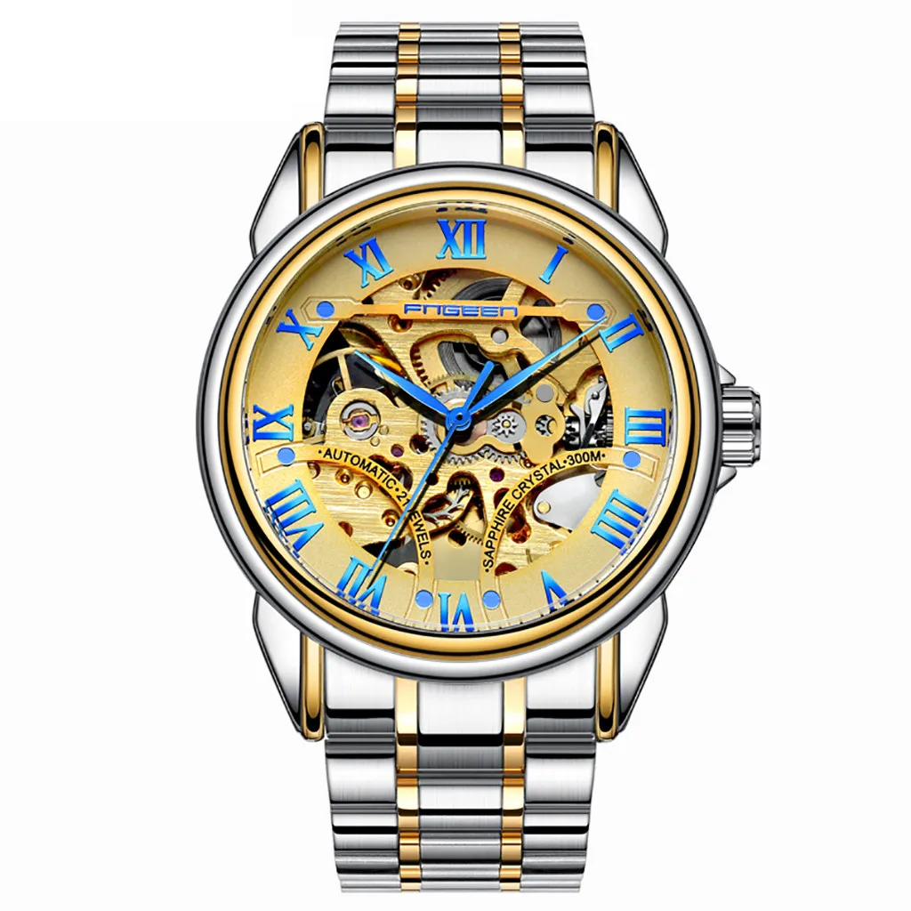 FNGEEN мужские часы водонепроницаемые из нержавеющей стали автоматические механические часы мужские s erkek kol saati zegarek meski