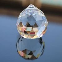 50mm60mm70mm 1pc clear crystal glass ball faceted gazing ball crystal sphere prisms hanging suncatcher home wedding decor