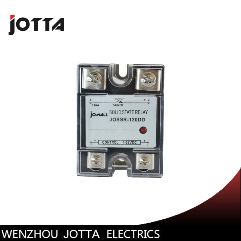 

SSR -120DD DC control DC SSR white shell Single phase Solid state relay 120A input 3-32V DC output 5~60V DC