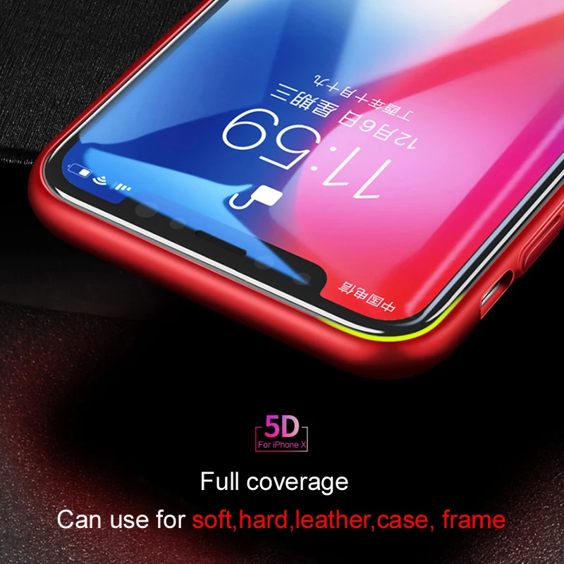 Intereen 5D Полный закаленное Стекло для iPhone X 10 Экран протектор Apple крышка защитная