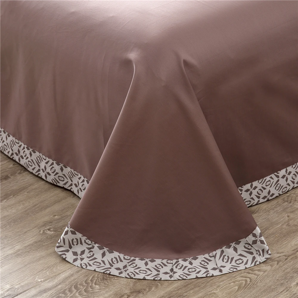

Yarn Dyed Jacquard Fashion Diamond Geometry Design Grey 4 Pieces Bedding Set Egyptian cotton Bed sheets Duvet Cover Pillowcase