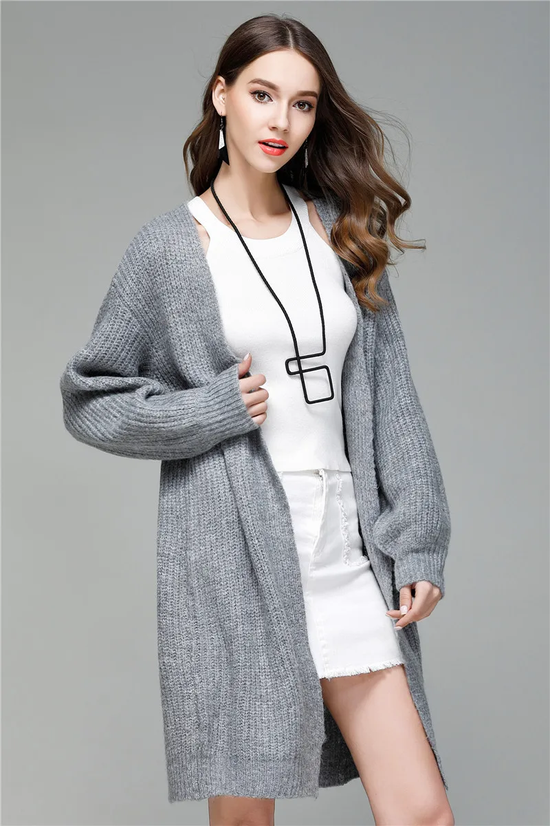 SZCHORIA New Casual Winter Women Sweater Cardigan Long Sleeve Knitted Open Front Knitting Full length Outerwear Coat |