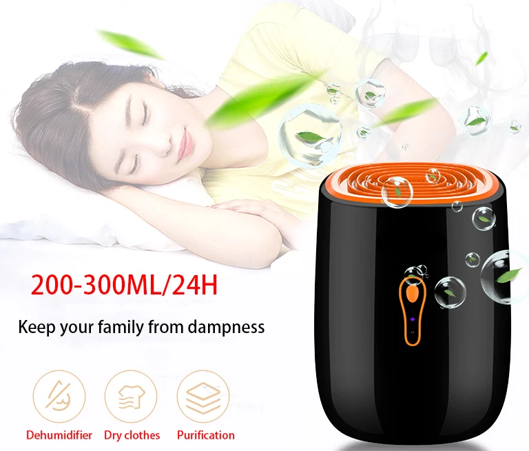 Home Air Dehumidifier Semiconductor Desiccant Moisture Absorber Car Mini Air Dryer Electric Cooling Machine