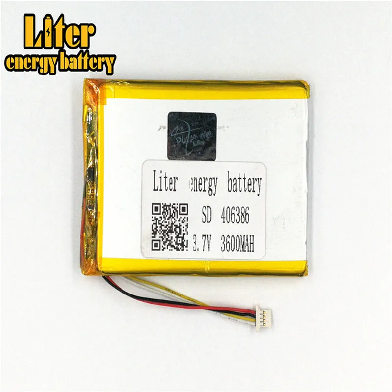 Вилка 1 0-4 P дешевые 406386 3 7 v 3600mah перезаряжаемые литий-полимерные Планшетные ПК