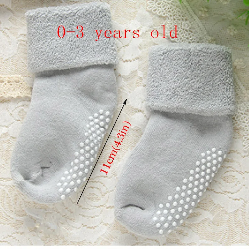 gray with rubber От 0 до 3 лет, хлопковые носки для новорожденных, весенне-летние носки для маленьких мальчиков и девочек, носки для малышей, нескользящие носки-тапочки для новорожденных - Цвет: gray with rubber