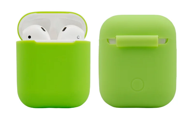 Светящийся силиконовый чехол для наушников Apple AirPods беспроводных Bluetooth защитный