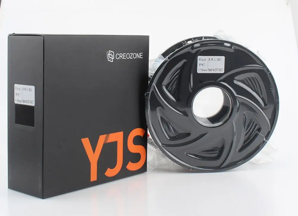 PC Filament Black CREOZONE Высококачественная нить из поликарбоната для 3D-принтера, прочная термопластичная термостойкая черная нить - Цвет: PC Filament Black