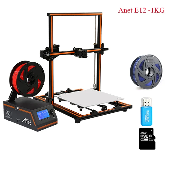 E12-1KG Anet большой размер 3d принтер 300x300x400 мм высокая скорость высокая точность Полный металлический 3d Принтер Комплект Корабль из чешского/Нью-Йорк/CN - Цвет: E12-1KG