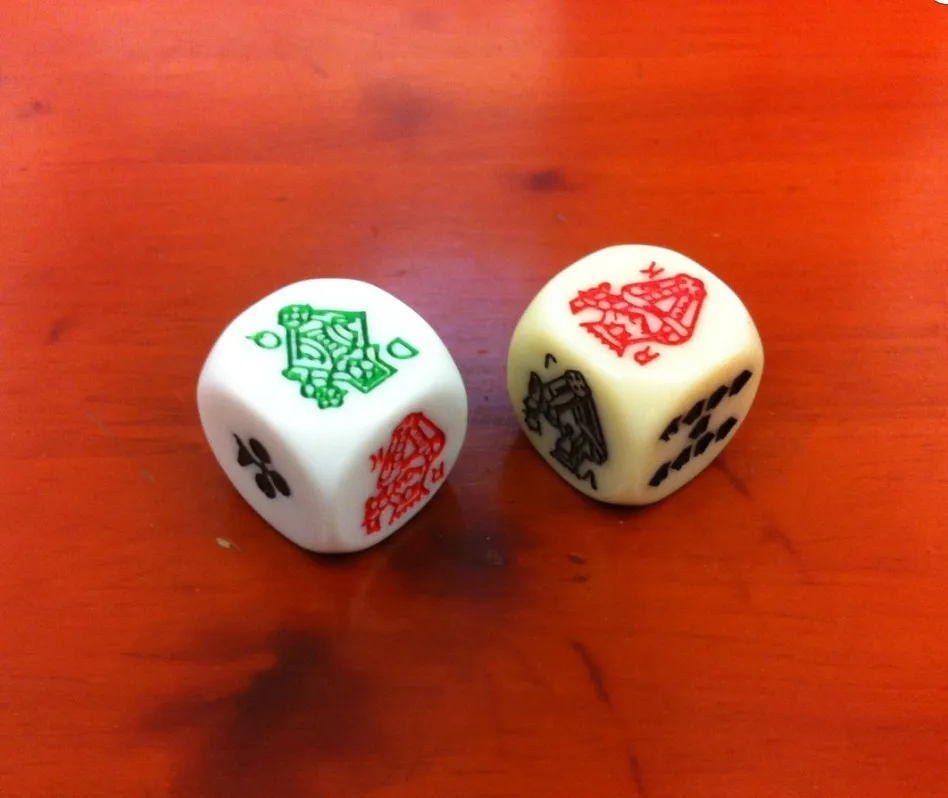 16 мм желтые зубья особенно белые акриловые игральные кости для покера филейных