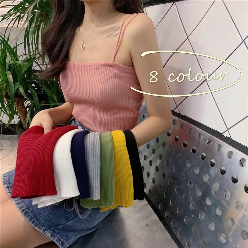 8 цветов Mihoshop Ulzzang Корейская женская модная одежда сексуальный тканый Топ |