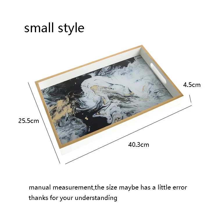 Modern Decor Display Plate MDF Ink Painting Storage Plates Tea Tray Teaware Accessories Teacup Teapot Mug Coffee Cup Holder | Дом и сад