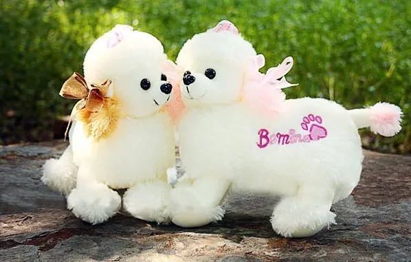 Красивая Белая Игрушка Пудель красивая собака плюшевая игрушка Рождественский