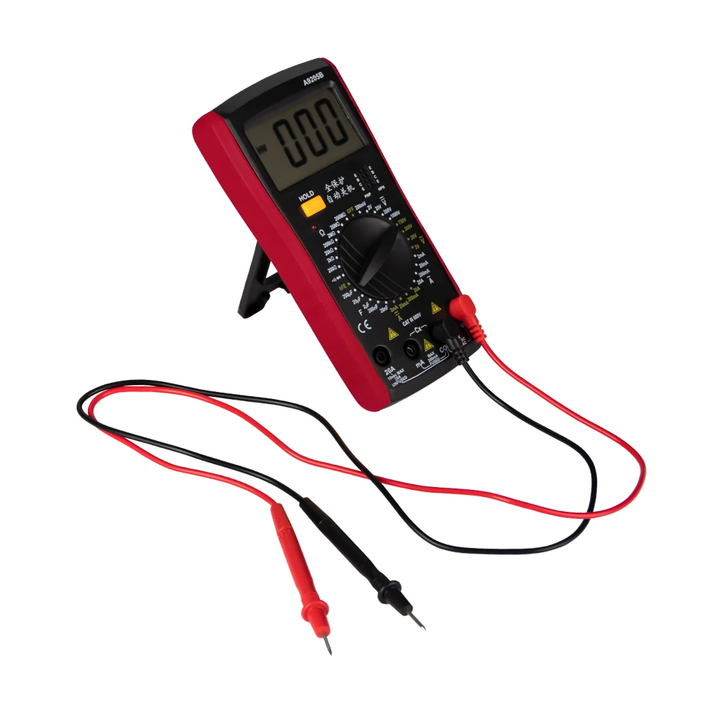 A9205B DIY цифровой мультиметр AC/DC Напряжение Ток Сопротивление Емкость ручной амперметр вольтметр измеритель мощности тестер