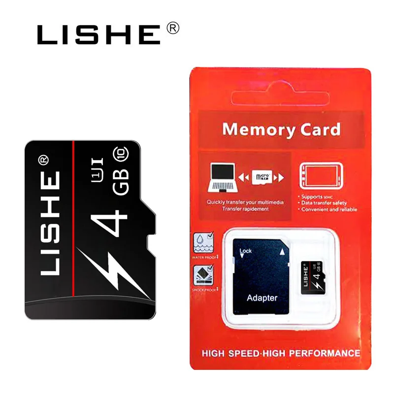 4GB CLASS 10 micro SD/TF карта 8 Гб оперативной памяти, 16 Гб встроенной памяти, 32 ГБ/64 Гб 128 ГБ высокоскоростной мини флэш-карты памяти для вождения регистраторы/мобильный телефон/ПК - Емкость: 4GB CLASS 10