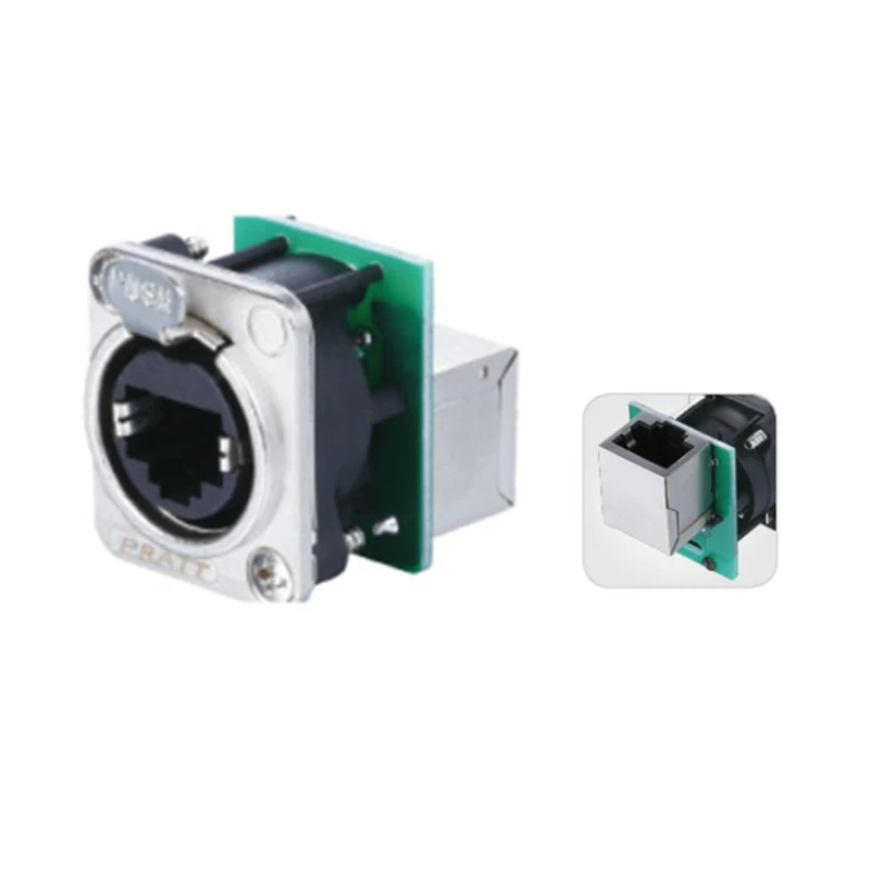 10 шт./лот NE8FDP-R EtherCON шасси-разъемы Ethernet RJ45 Feedthru D-Series Панельное крепление Jack шасси