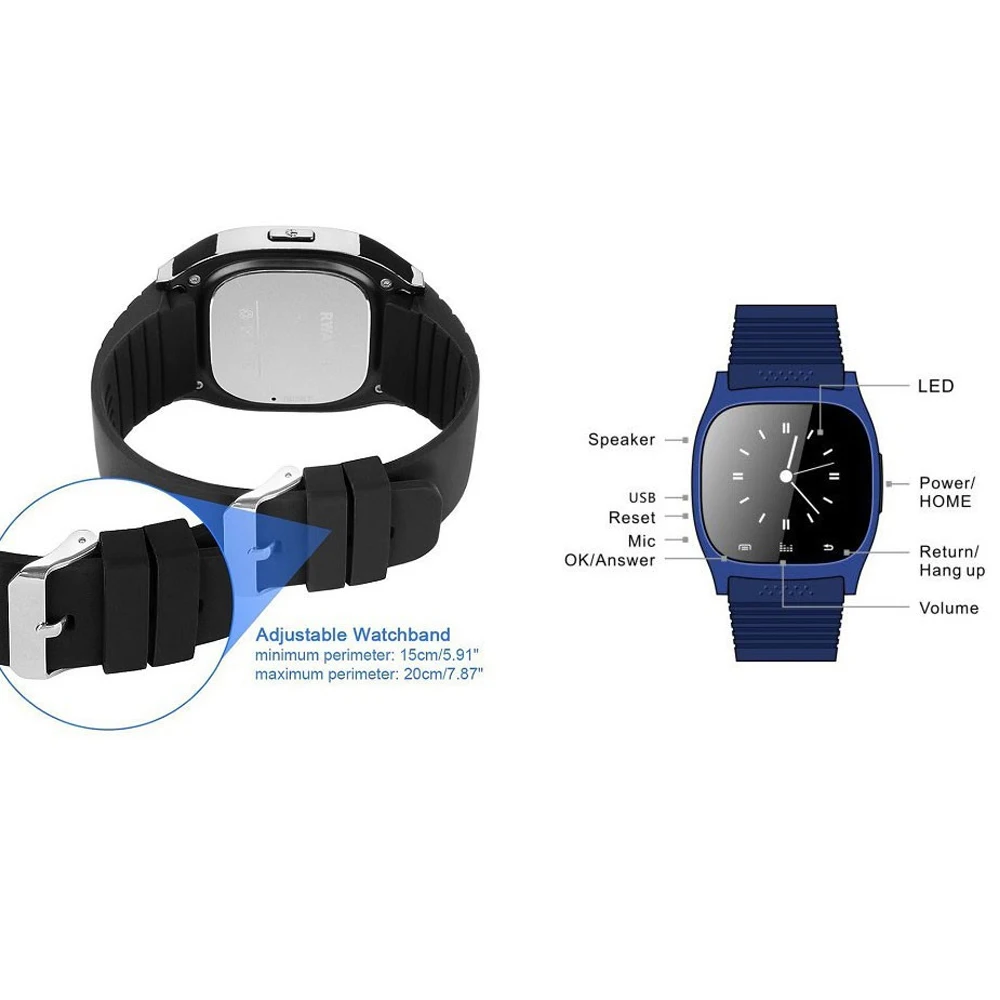 Спортивные Bluetooth Смарт часы Роскошные наручные M26 с циферблатом SMS напоминают