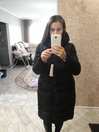 ELEXS 2018 Женское зимнее пальто Длинная тонкая утепленная водолазка теплая куртка