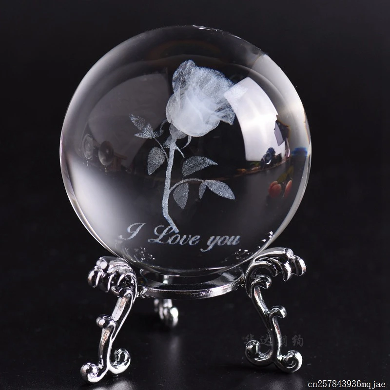 10 шт. миниатюрные хрустальные розы в форме шара